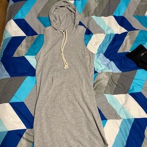 Papaya sleeveless hoodie dress